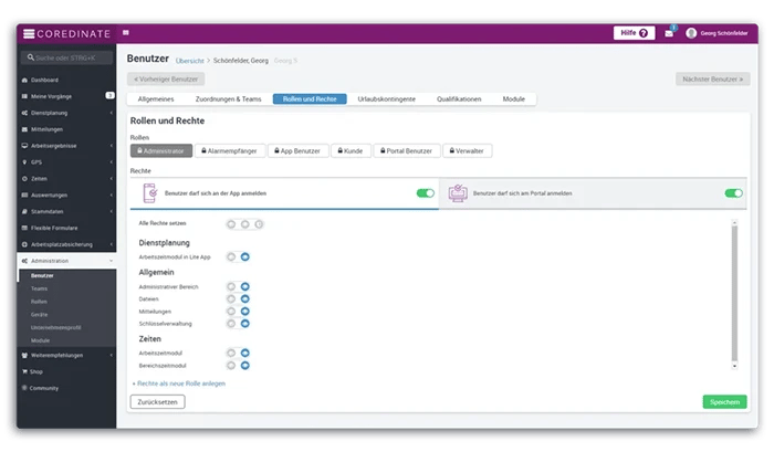 Benutzer, Rollen, Rechte, Zugriff, Übersicht, OWKS
