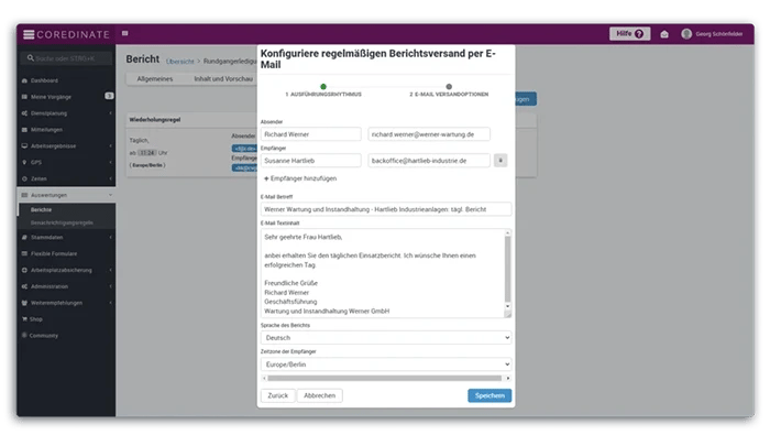 تقرير، بريد إلكتروني، نظرة عامة، مهمة، نظام إدارة القوى العاملة، صيانة، SAAS، شركة أمنية