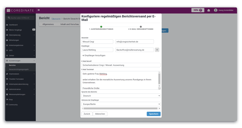 Berichte anlegen, Email, OWKS, Verschicken, digitale Kommunikation, Digitalisierung