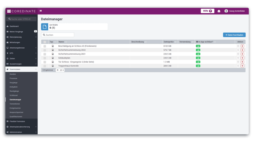 Dateimanager, Dateien, Dokumente, Übersicht, OWKS, SAAS, digitaler Speicher