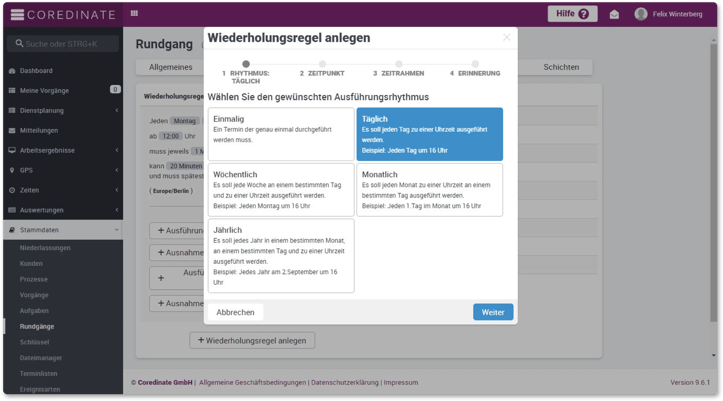 Rundgang. Wiederholung, Impfzentrum, OWKS, SAAS, Termine, Aufgaben, terminieren