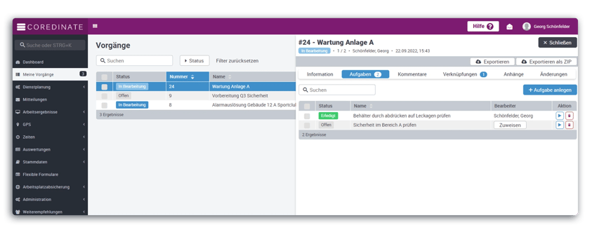 عملية، إجراءات، مهمة، نظام إدارة القوى العاملة، صيانة، SAAS، شركة أمنية