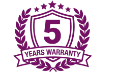 5 years warranty icon neu