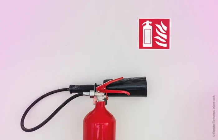 Extincteur, protection contre les incendies, feu